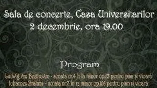 UNIBUC CONTINUA SERIA CONCERTELOR PRIETENII MUZICII