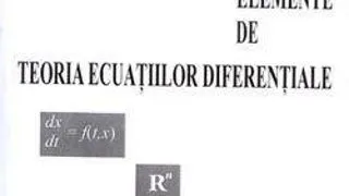 Lansare volum Elemente de teoria ecuatiilor diferentiale
