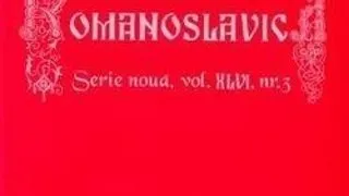 Aparitie revista Romanoslavica