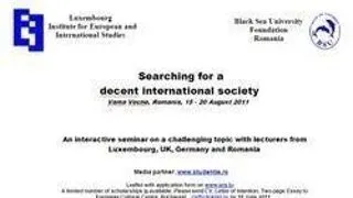 Vino si tu la seminarul "In cautarea unei societati internationale decente"