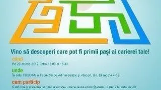 Vino sa vezi care pot fi primii pasi ai carierei tale