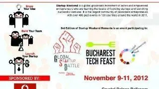Au mai ramas 3 zile pana la Startup Weekend Romania!