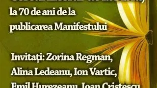 Cercul Literar de la Sibiu, la 70 de ani de la publicarea manifestului gruparii