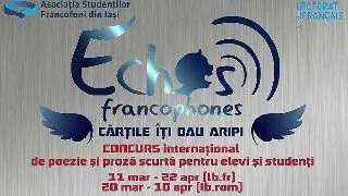 Concursul de poezie si proza Echos Francofones, editia a IX-a, capata valenta bilingva