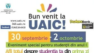 "Bun venit la UAIC" - anul universitar incepe cu trei zile de evenimente dedicate bobocilor