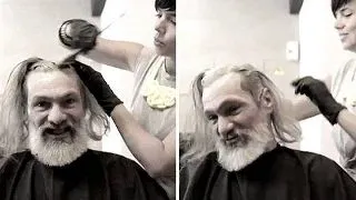 De nerecunoscut! Schimbarea incredibila a unui om al strazii: de la vagabond la hipster