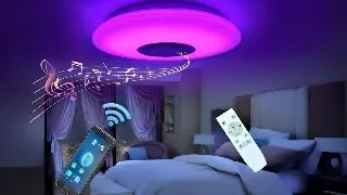 Plafoniera LED cu Telecomanda si Boxa Bluetooth - Iluminat Eficient si Modern